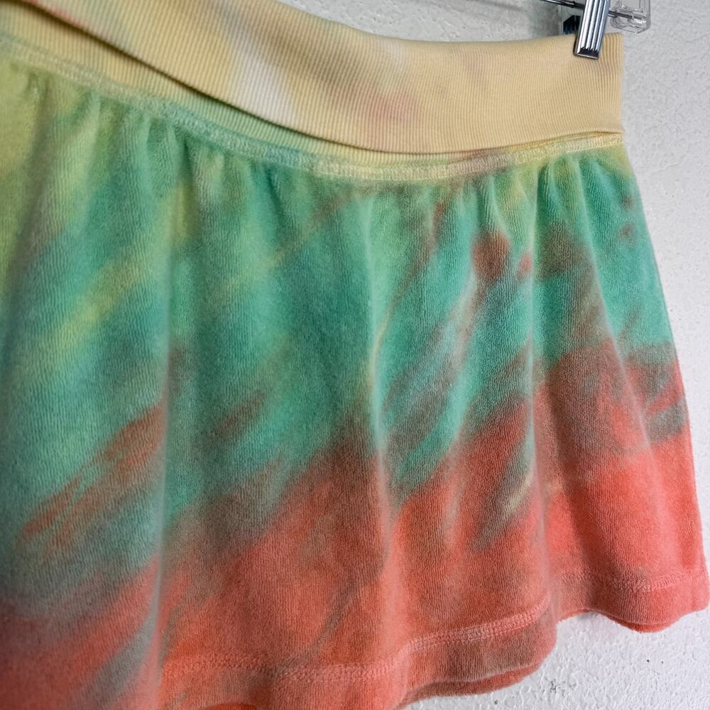Hard Tail Forever Y2K Skirt Womens Medium Tie Dye Terry Cloth Mini Cover Up Vtg - Picture 5 of 9